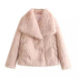 Winter Plush Coat Fashion Thicken Lapel Outwear Casual Long Sleeve Tops Womens Clothing - GOMARRD