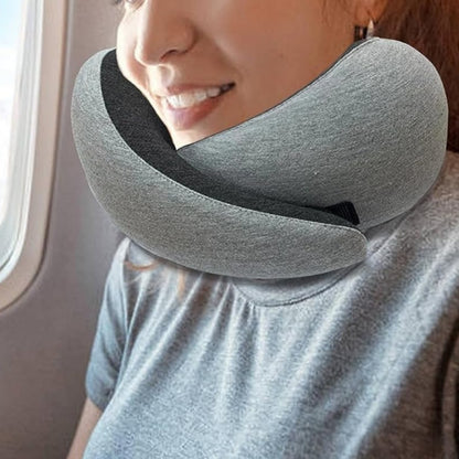 Travel Neck Pillow Non-Deformed Airplane Pillow Travel Neck Cushion Durable U-Shaped Travel Memory Cotton Nap Neck Pillow