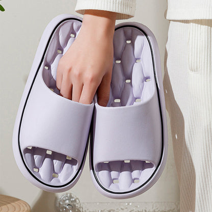 Non-slip Design Bathroom Slippers Home Summer Thick Sole Floor Bedroom House Shoes For Women Men