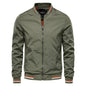 Men's Striped Zip-up Jacket With Pockets Fashion Casual Outerwear Sports Baseball Clothing Spring And Fall - GOMARRD