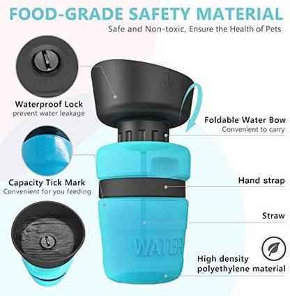 Pet Outdoor Foldable Bottle Dog Travel Water Bottle Dog Water Dispenser