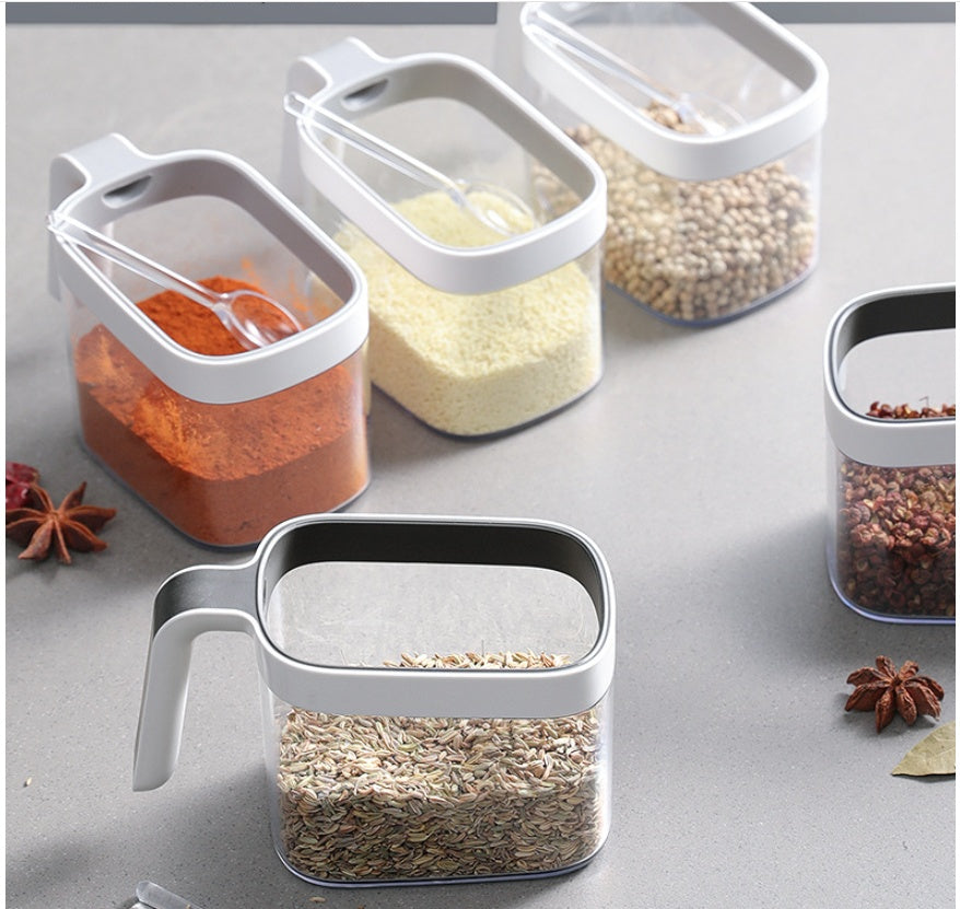 Kitchen Spice Rack Jar Free Perforated Spice Box Wall-Mounted Spice Box Set Household Spice Jar Storage Box