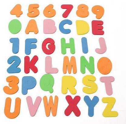 36PCS Letters Numbers Kids Baby Toy Early Educational Toy Tool Bath Toy