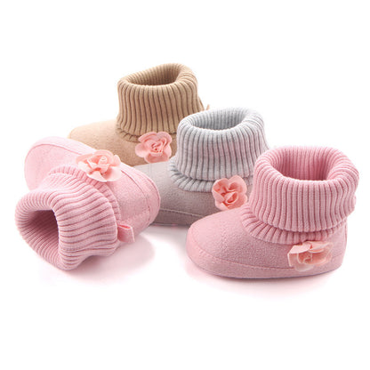 New Products Of Spring And Autumn, Three Women Baby Boots, Wholesale Screw Sleeve Socks, Mouth Shoes, Baby Toddler Shoes 0757