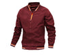 Men's Striped Zip-up Jacket With Pockets Fashion Casual Outerwear Sports Baseball Clothing Spring And Fall - GOMARRD