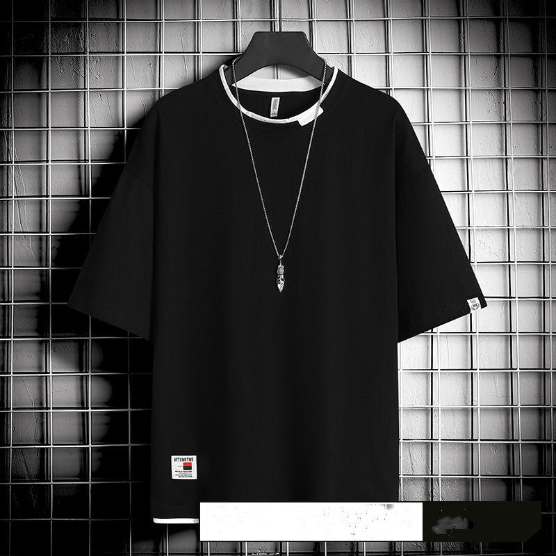 Hong Kong style loose T-shirt men - GOMARRD