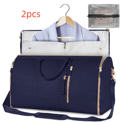 Large Capacity Travel Duffle Bag Women's Handbag Folding Suit Bag Waterproof Clothes Totes - GOMARRD