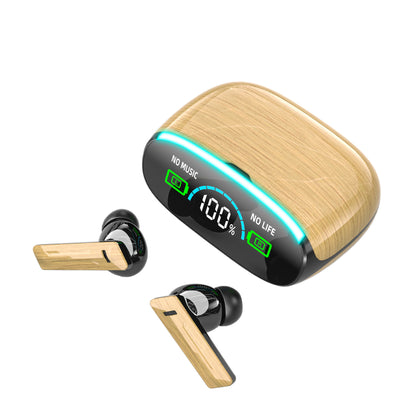 Wood Grain Wireless Sports In-ear Noise-canceling Low-latency Bluetooth Headphones - GOMARRD