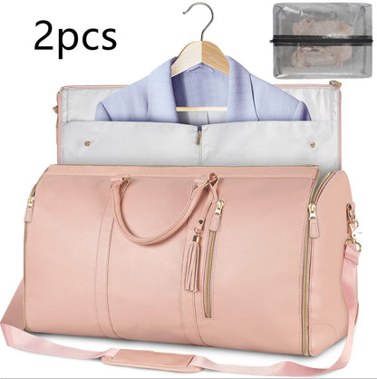 Large Capacity Travel Duffle Bag Women's Handbag Folding Suit Bag Waterproof Clothes Totes - GOMARRD