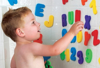 36PCS Letters Numbers Kids Baby Toy Early Educational Toy Tool Bath Toy