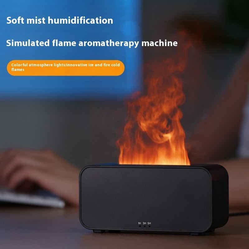 Timing Simulation Aroma Diffuser Usb Household Flame Humidifier  Aromatherapy Machine Spray Air Flame Humidifier Diffuser - GOMARRD