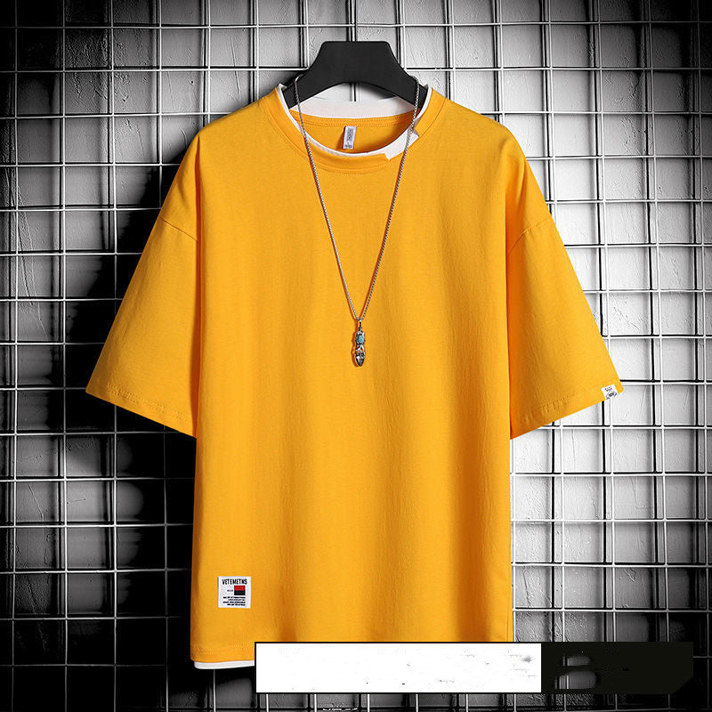 Hong Kong style loose T-shirt men - GOMARRD