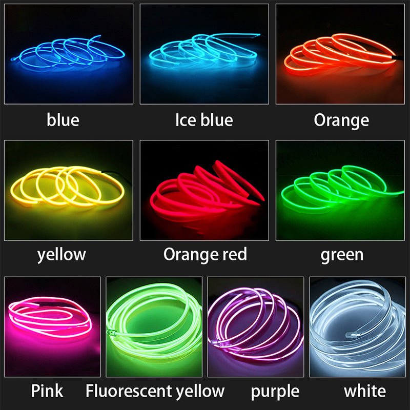 Car Led Strip Light For Neon Party Decoration Light Bicycle Dance Lamp 12V Waterproof USB Strips Lamps