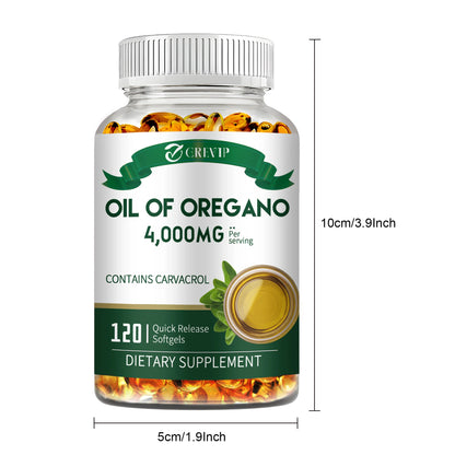 Oil of Oregano - for Digestion, Heart Health, Detoxification and Immune Support - 120 Capsules