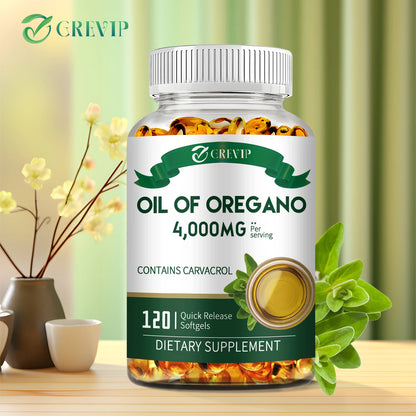 Oil of Oregano - for Digestion, Heart Health, Detoxification and Immune Support - 120 Capsules