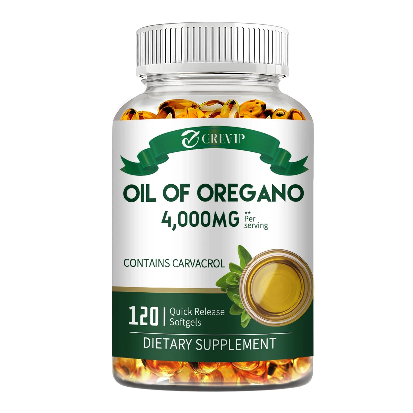 Oil of Oregano - for Digestion, Heart Health, Detoxification and Immune Support - 120 Capsules