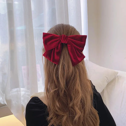 1PC Fashion Bow Hair Clip Black Velvet Hair Bows Hairpins For Women Elegant Barrette Girls Bowknot Headwear Hair Accessories Hot