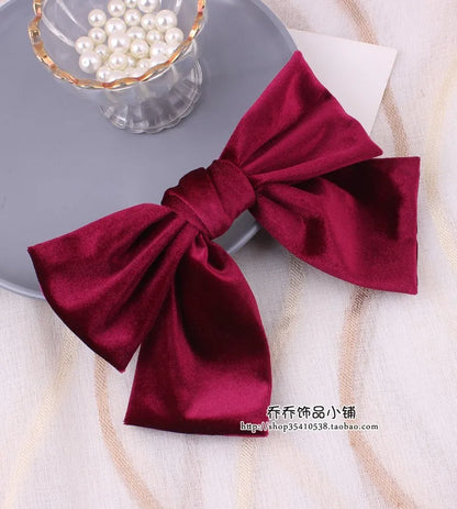 1PC Fashion Bow Hair Clip Black Velvet Hair Bows Hairpins For Women Elegant Barrette Girls Bowknot Headwear Hair Accessories Hot - GOMARRD