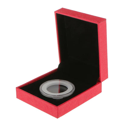 New Fancy Collectibles Single Coin Holder Display for 38MM Commemorative Coins Gift Box Coin Show Home Decoration Wedding Gift