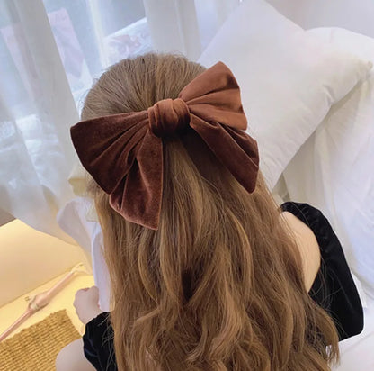 1PC Fashion Bow Hair Clip Black Velvet Hair Bows Hairpins For Women Elegant Barrette Girls Bowknot Headwear Hair Accessories Hot - GOMARRD