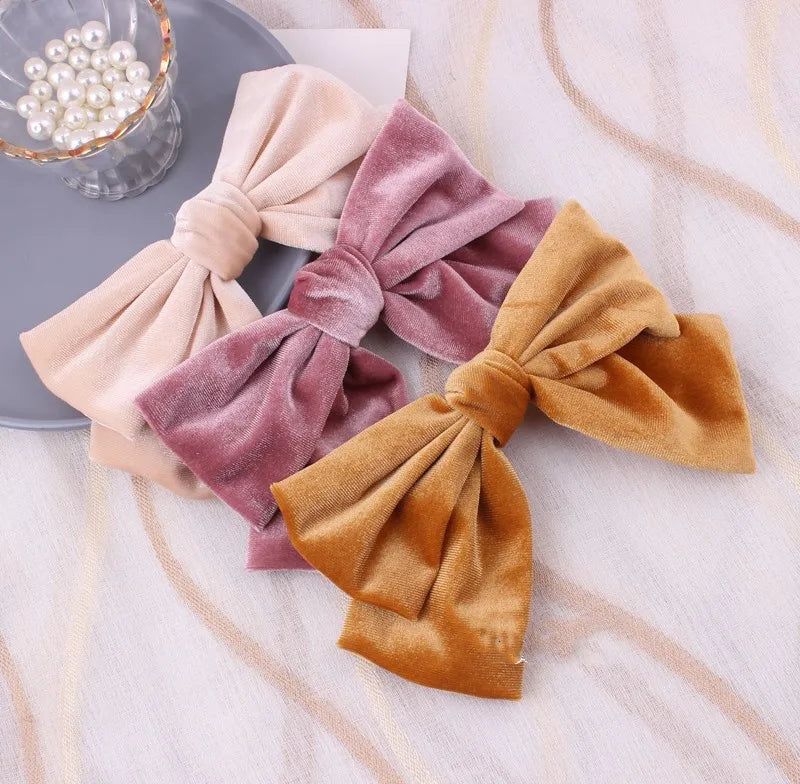 1PC Fashion Bow Hair Clip Black Velvet Hair Bows Hairpins For Women Elegant Barrette Girls Bowknot Headwear Hair Accessories Hot - GOMARRD