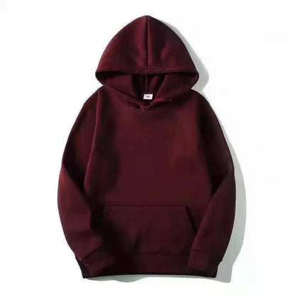 Men Woman Hoodies Sweatshirts Fashion Solid color Red Black Gray Pink Hooded Hip Hop fleece Hoody Mens Brand Hoodie Streetwear - GOMARRD