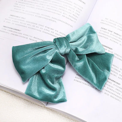 1PC Fashion Bow Hair Clip Black Velvet Hair Bows Hairpins For Women Elegant Barrette Girls Bowknot Headwear Hair Accessories Hot - GOMARRD