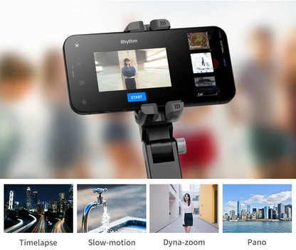 Q18 Gimbal Stabilizer Handheld Mobile Phone Selfie Stick Holder Fill Light Bluetooth for HUAWEI Xiaomi IPhone Follow Shoot Mode