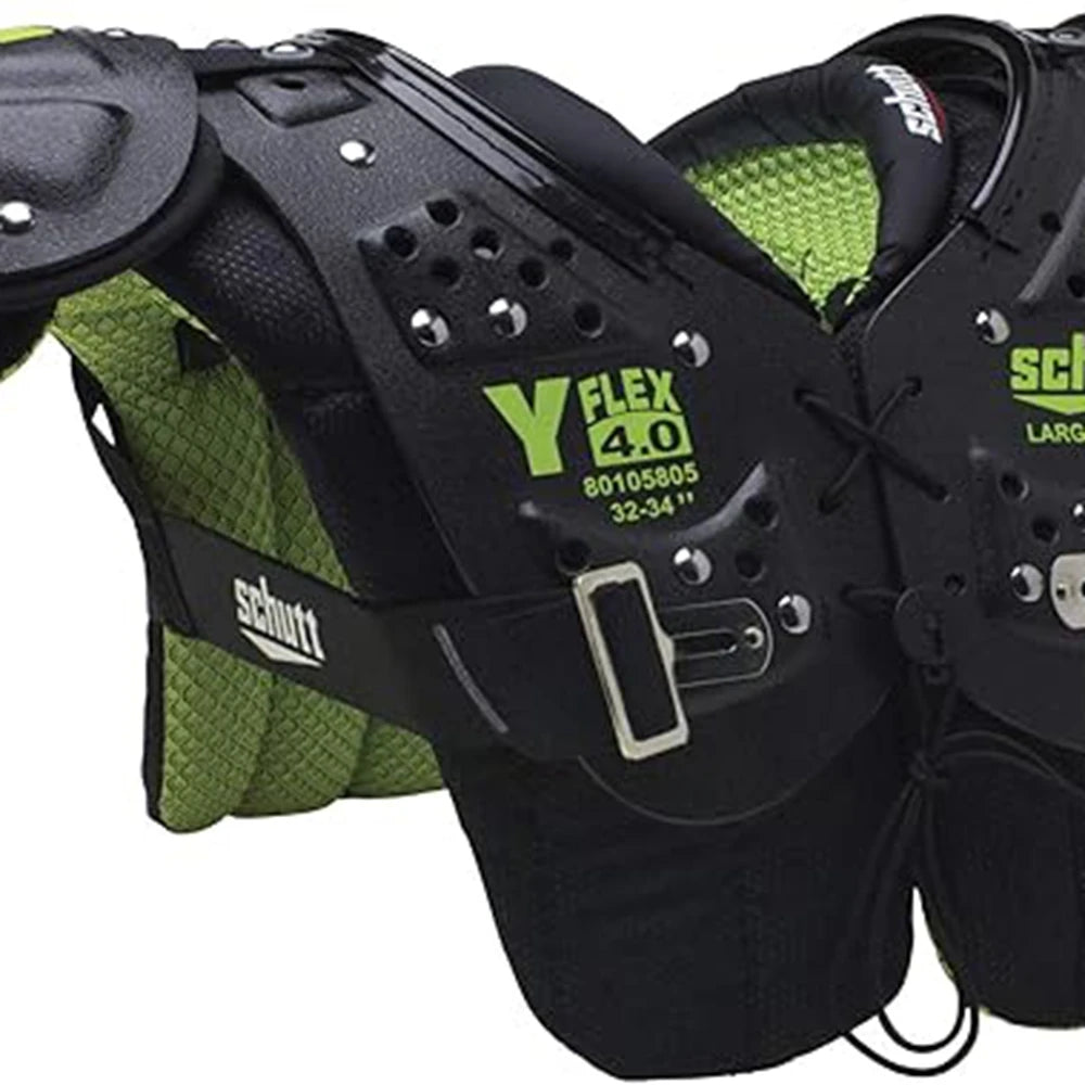 Schutt Y-Flex 4.0 Shoulder Pads, Football, Black, X-Large