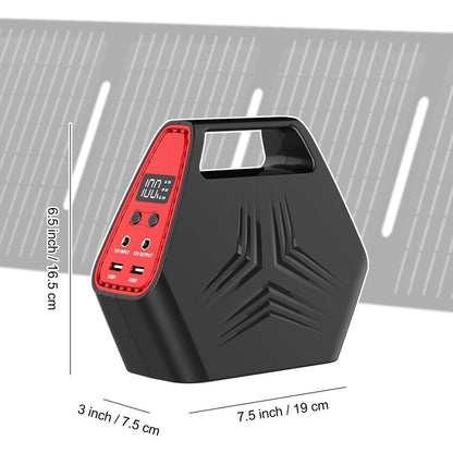 SinKeu 100W Portable Power Station Camping Charger Solar Generator with 40W Solar Panel Foldable for Home Outdoor Emergency RV