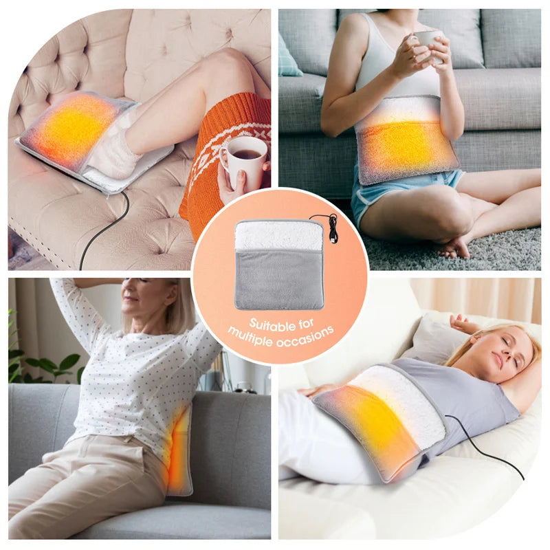 Electric Foot Warmer Portable Usb Heating Pad Soft Plush Washable Feet Heater Household Office Improve Sleeping Warming Mat 발난로 - GOMARRD