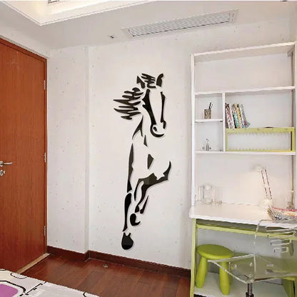 Horses Acrylic Wall Stickers Room Decoration Restaurant Background Art Living Room Bathroom Room Decor Mirror Wall Sticker