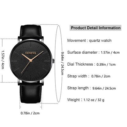 New Men Watch Luxury Bracelet Set Fashion Business Brown Leather Quartz Wrist Watches for Men Gift Set Relogio Masculino NO BOX