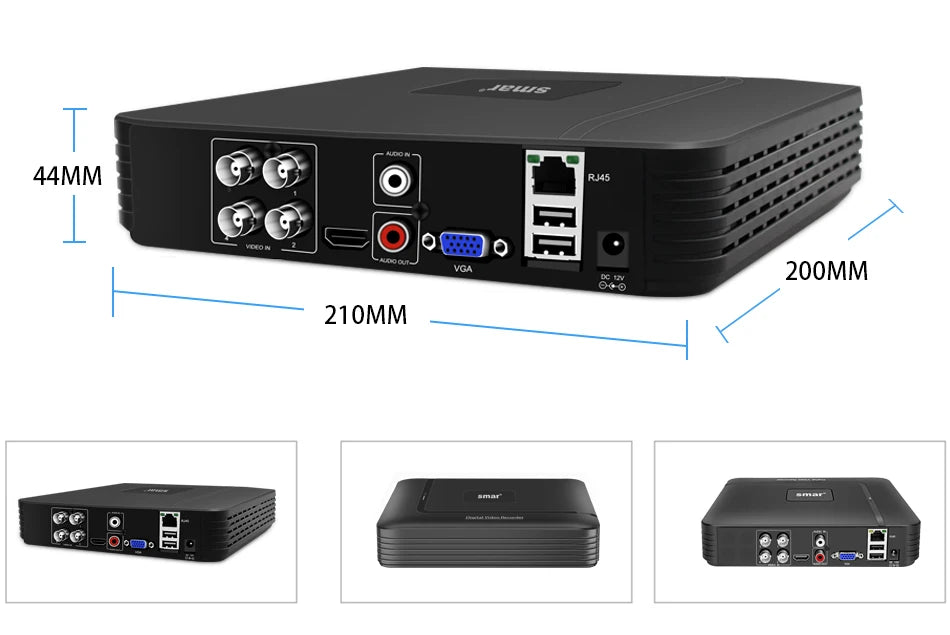 Smar 5 in 1 CCTV Mini DVR TVI CVI AHD CVBS IP Camera Digital Video Recorder 4CH 8CH 5M-N AHD DVR 5MP NVR Security System Onvif - GOMARRD