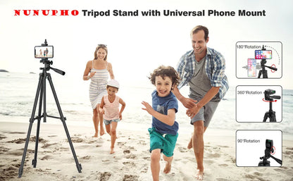 Tripod for Phone Lightweight Camera Tripod Stand with Bluetooth Selfie Remote Phone Holder Video Photography for iPhone Xiaomi