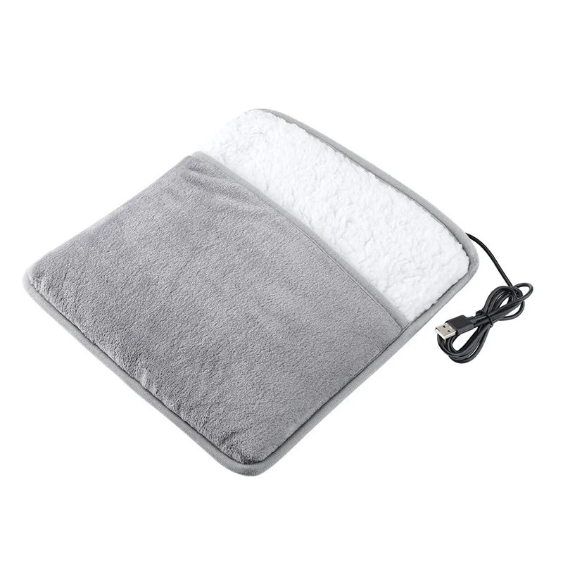 Electric Foot Warmer Portable Usb Heating Pad Soft Plush Washable Feet Heater Household Office Improve Sleeping Warming Mat 발난로 - GOMARRD