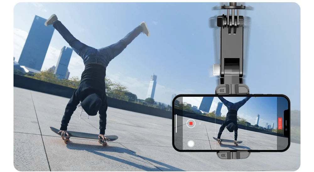 Q18 Gimbal Stabilizer Handheld Mobile Phone Selfie Stick Holder Fill Light Bluetooth for HUAWEI Xiaomi IPhone Follow Shoot Mode