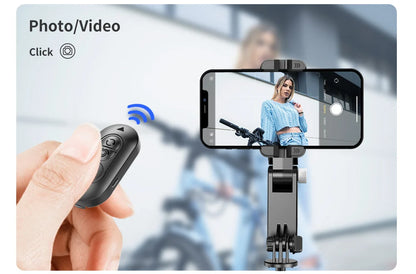 Q18 Gimbal Stabilizer Handheld Mobile Phone Selfie Stick Holder Fill Light Bluetooth for HUAWEI Xiaomi IPhone Follow Shoot Mode