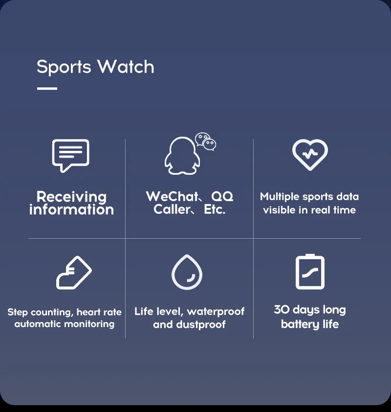 2024 New Smart Watch Men Smart Watch Heart Rate Monitor Blood Pressure Fitness bracelet Gift for IOS and Android Smartphones Y68