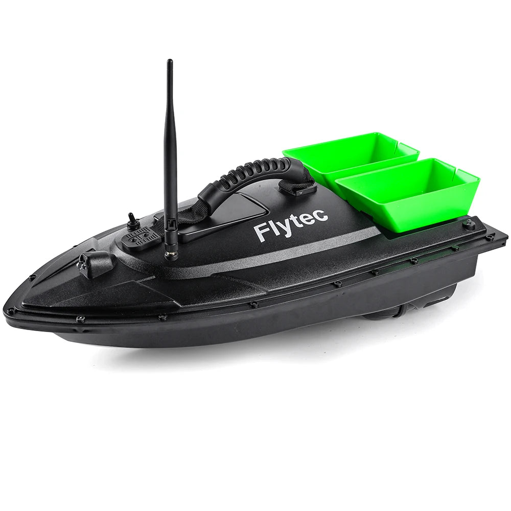 Flytec Fishing Bait Boat 500m Remote Control Bait Boat Dual Motor Fish Finder 1.5KG Loading with LED Light for Fishing