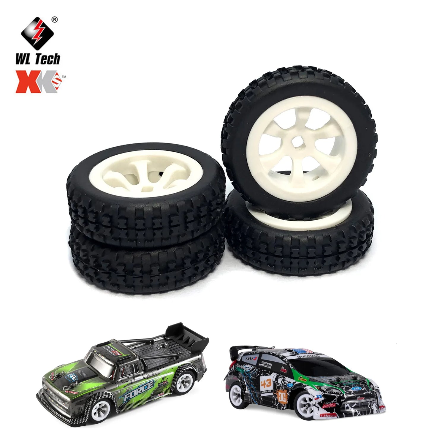 100% Wltoys XK K989-49 K989-53 Wheel Rim Hub with Tire Tyre for 284131 K969 K979 K989 K999 P929 P939 1/28 RC Car Spare Parts