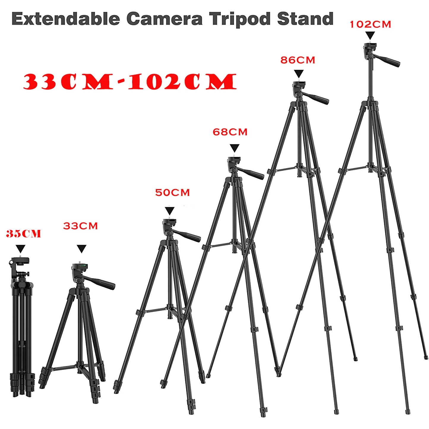 Tripod for Phone Lightweight Camera Tripod Stand with Bluetooth Selfie Remote Phone Holder Video Photography for iPhone Xiaomi