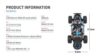 WLtoys 2.4G RC Drift Car 1/28 4WD 30KM/H Remote Control Car High Speed Four Wheel Drive Radio Controlled Mini Racing Car Model