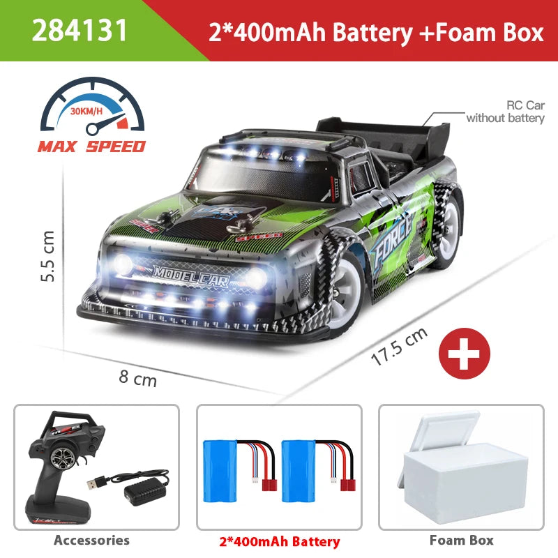 WLtoys 2.4G RC Drift Car 1/28 4WD 30KM/H Remote Control Car High Speed Four Wheel Drive Radio Controlled Mini Racing Car Model