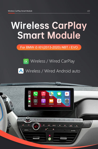 Wireless CarPlay For BMW i3 I01 NBT EVO System 2013-2020 with Android Auto Mirror Link AirPlay Car Play Rear Camera BT GPS