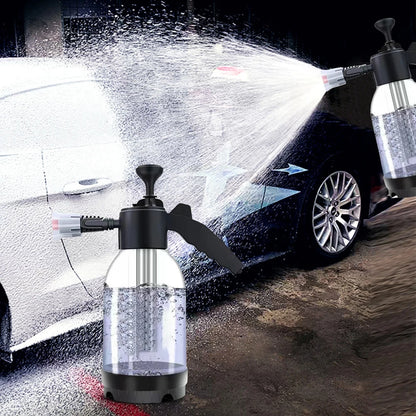 2L Hand Pump Foam Sprayer Hand Pneumatic Foam Cannon Snow Foam Pot High Pressure Car Wash Spray Bottle for Car Home Cleaning