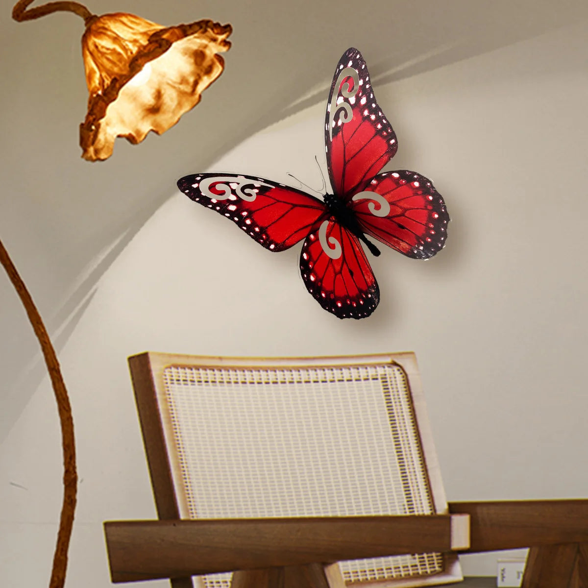 3d Stereo 40cm Large Size Butterfly Wall Sticker Living Room Bedroom Study Restaurant Decorative Art  Aeshtetic Wall Sticker