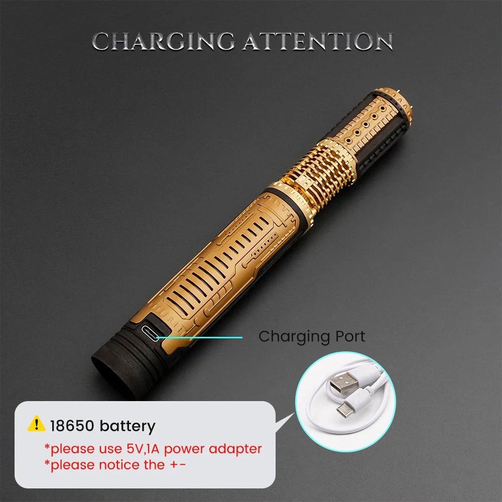 TXQSABER Obiwan Lightsaber Neo Pixel SNV4 Proffie Smooth Swing Metal Hilt Led Strip Blade Laser Saber Cosplay Toys Kenobi EP4 - GOMARRD