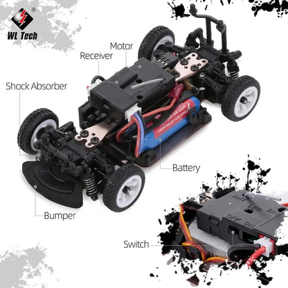 WLtoys 2.4G RC Drift Car 1/28 4WD 30KM/H Remote Control Car High Speed Four Wheel Drive Radio Controlled Mini Racing Car Model