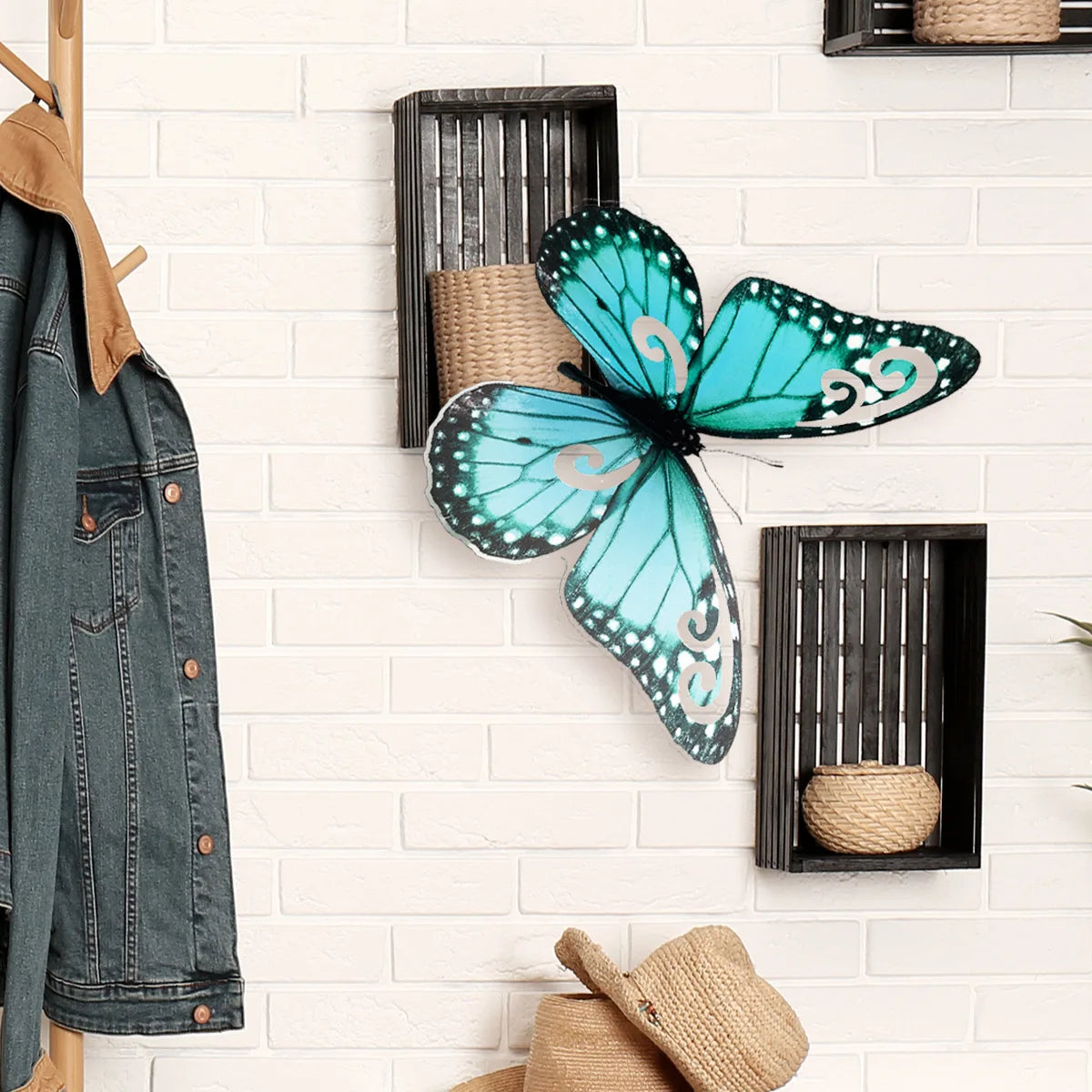 3d Stereo 40cm Large Size Butterfly Wall Sticker Living Room Bedroom Study Restaurant Decorative Art  Aeshtetic Wall Sticker